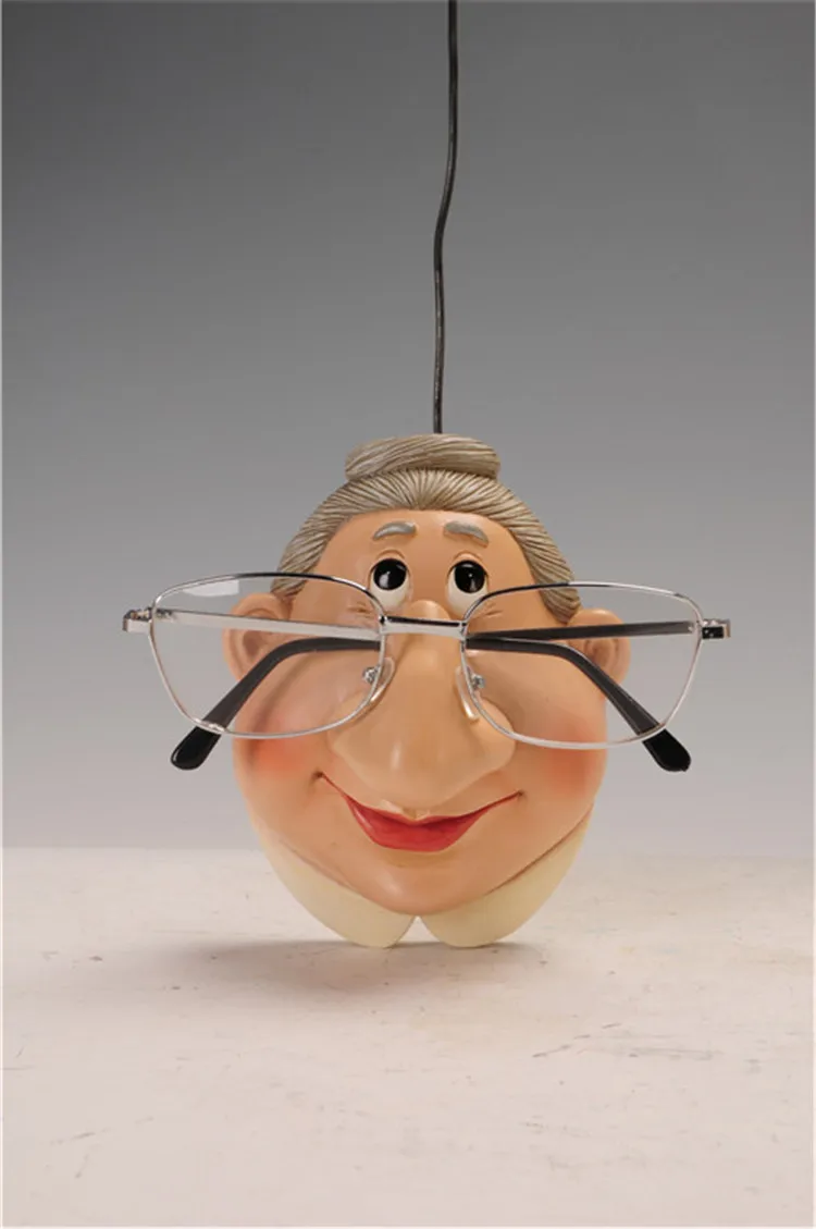 Resin hanging grandma glasses holder spectacles resin figurines gifts crafts