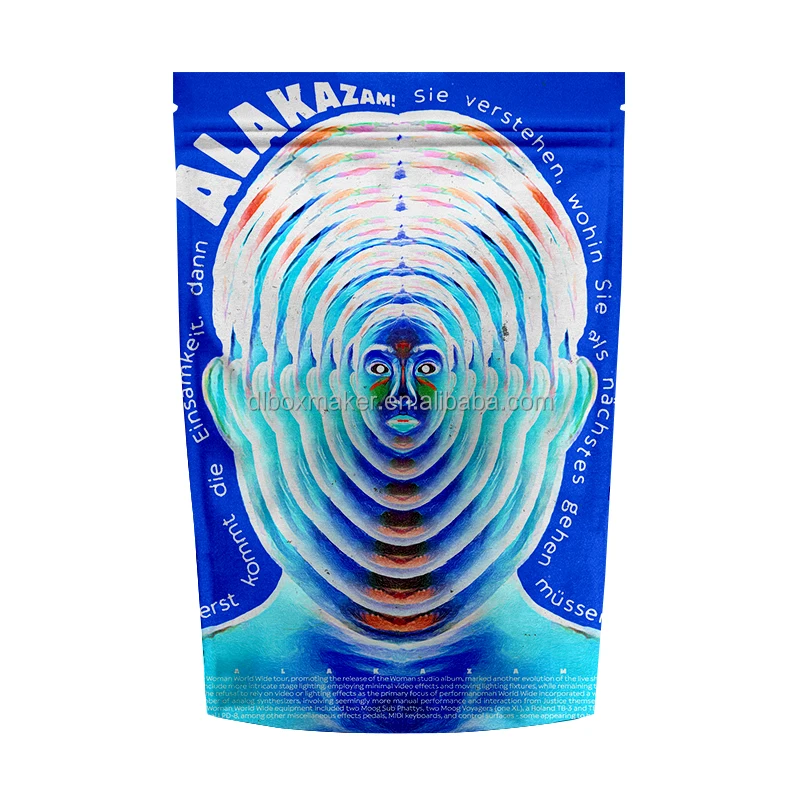 Smell Proof Mylar Bag 1 oz 2 oz Childproof Stand up Pouch Custom Design with Logo 3.5 g Zip Lock Zipper Packaging Plastic Bags