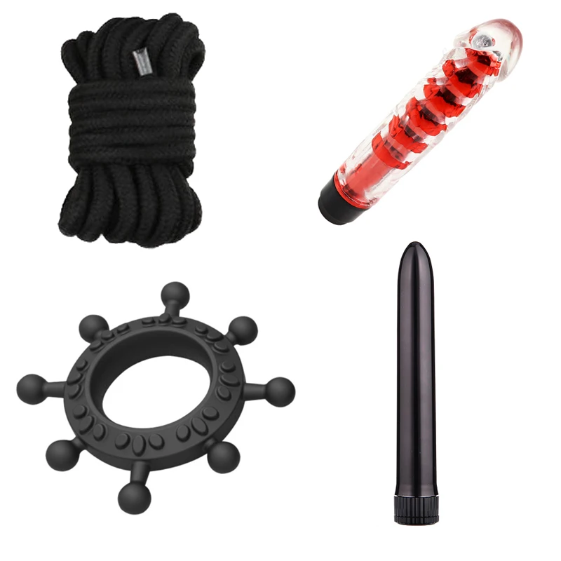 26pcs Bondage Kit For Couple Beginners Bondage Sm Slave Passion Fetish Bed Restraints Bdsm Handcuffs Gag Mask Whip Collar Sex