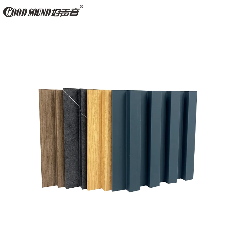 GoodSound Grille Fluted Solid Wood Pvc Coating Home Decor Interior Office china wholesale interior wall cladding panels