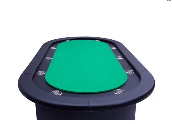 KBL-C1001 MDF Legs Poker Table for 10 person , wool cloth, green color, cup holder