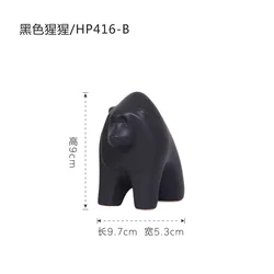 Creative Ceramic Home furnishing decoration Mini black and white cute ornaments desktop ins photo props animal figurines