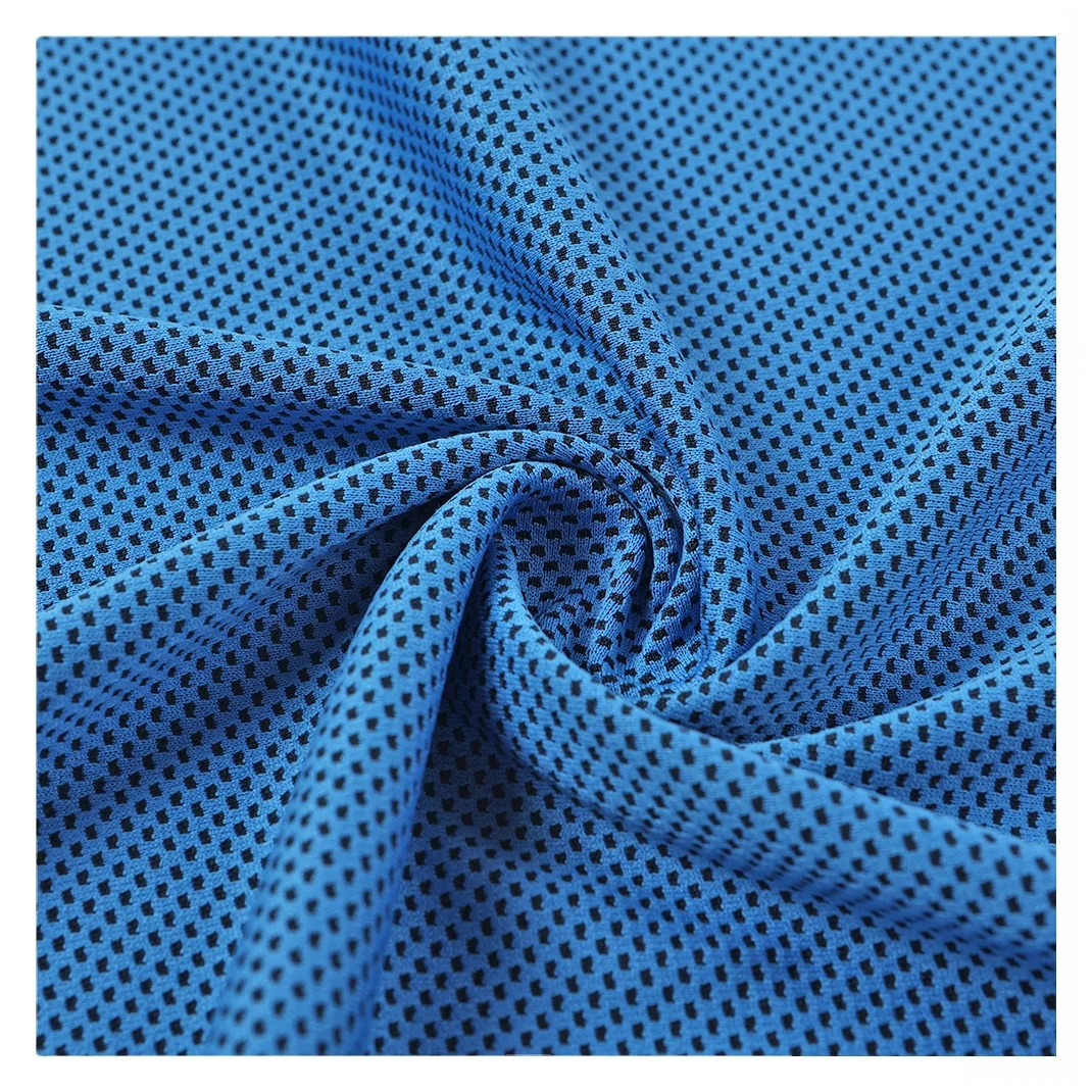 Customized Design 100% Polyester Pique Knitted Yarn Dyed Mesh Fabric Quick Dry Breathable Mesh Fabric for Sports Wear Tracksuit