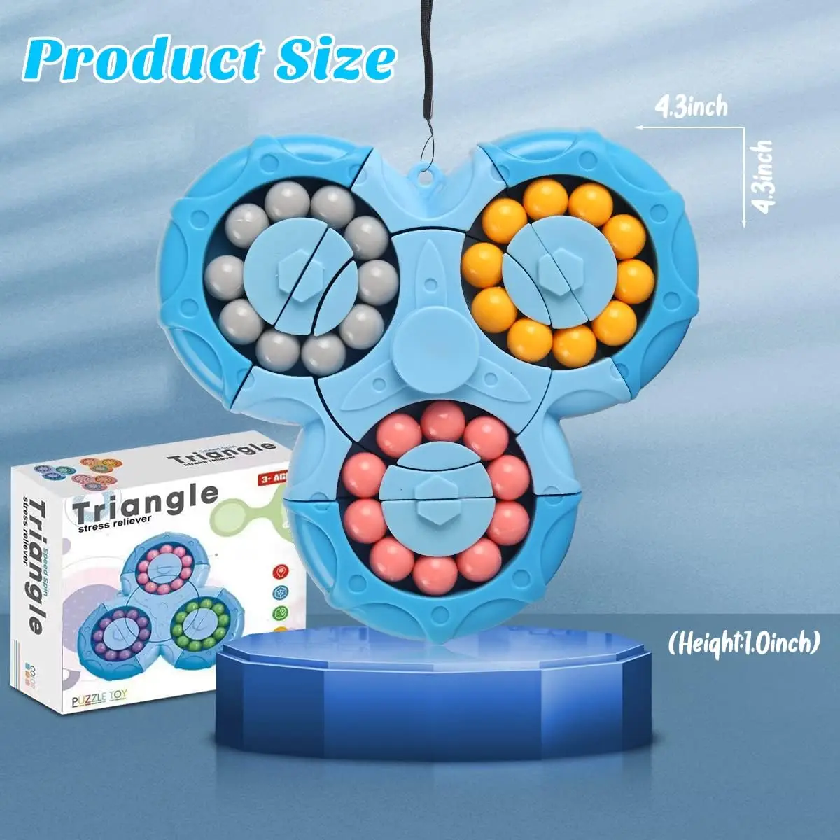 2024 hot Magic Bean Rotating Brain Teaser Finger Puzzle Toy Handheld Spinner Stress Anxiety Relief Ball Game For Adults and Kids