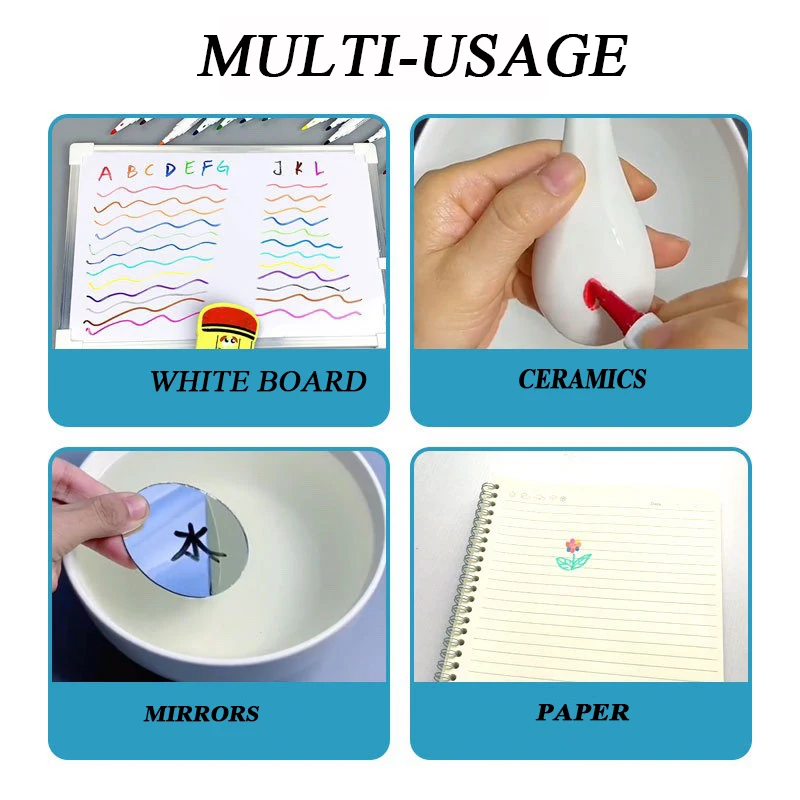 Акварельные поплавковые цветные маркеры для детей, магические маркеры, белая доска