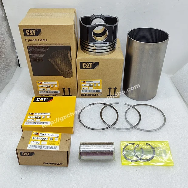 Diesel Engine parts CAT 3126 engine liner kit 107-7604 piston 2382720 CAT 3126 engine overhauling gasket set diesel parts
