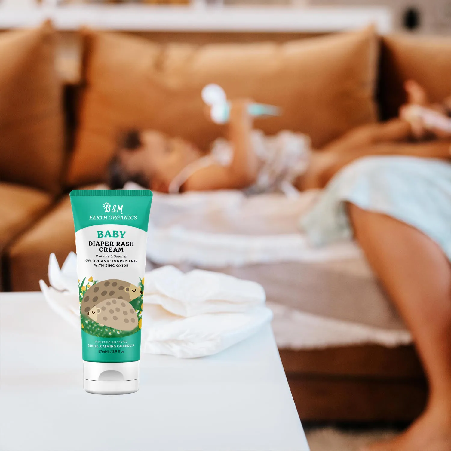 Organic Diaper Rash Cream for Baby Zinc Oxide Ointment w Soothing Calendula Cream for Sensitive Skin Diaper Care Barrier Cream
