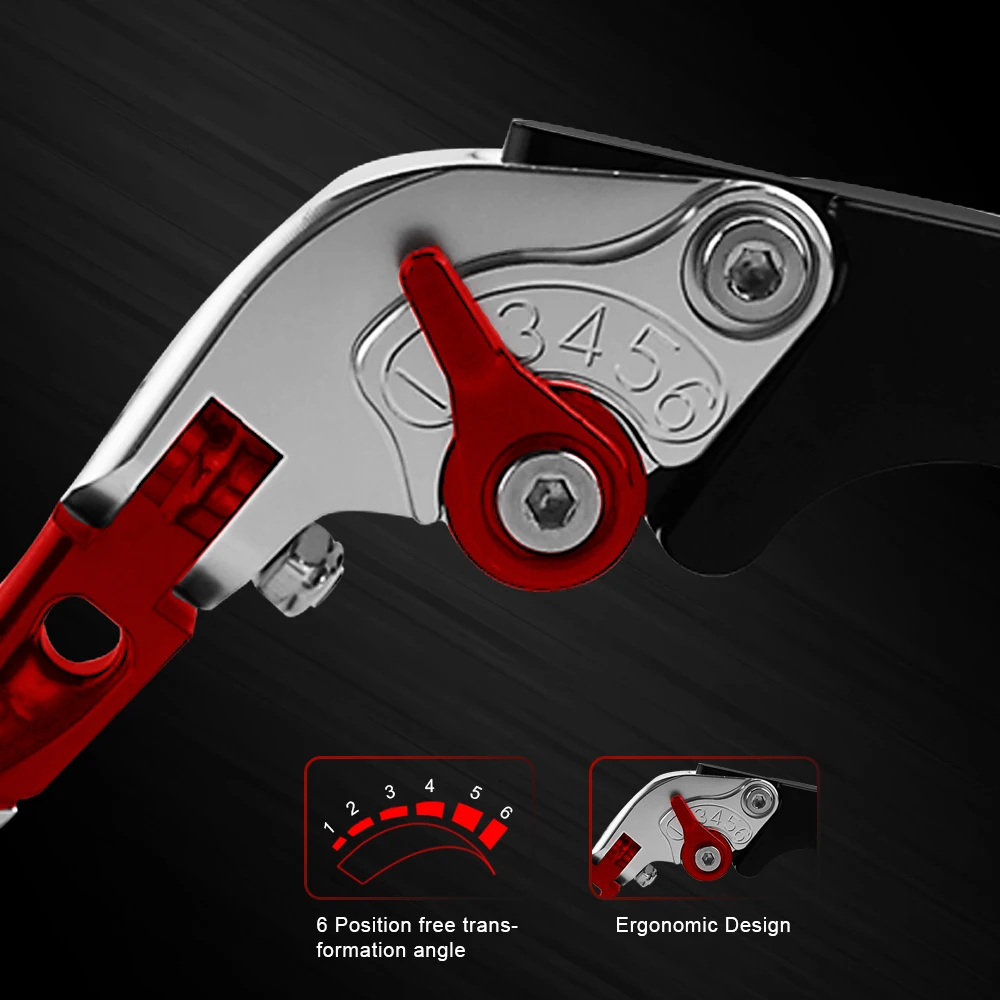Motorcycle Accessories CNC Aluminum Foldable Extendable Motorcycle Brake Clutch Lever for Yamaha YZF R1 2004-2008 2004 2006 2007