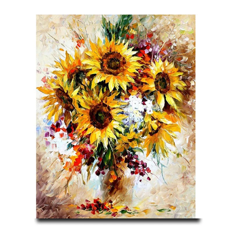 Custom Frameless Abstract oil painting by number Modern oil paintings art handmade canvas oil painting for room decoration