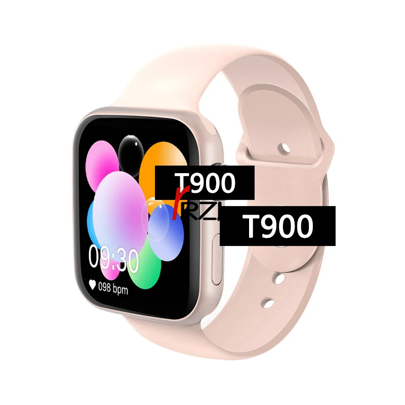 Hot selling T900 Smart Watch New model Phone Call 2021 Heartrate Fitness Tracker Silicon Strap series 4 5 Smartwatch