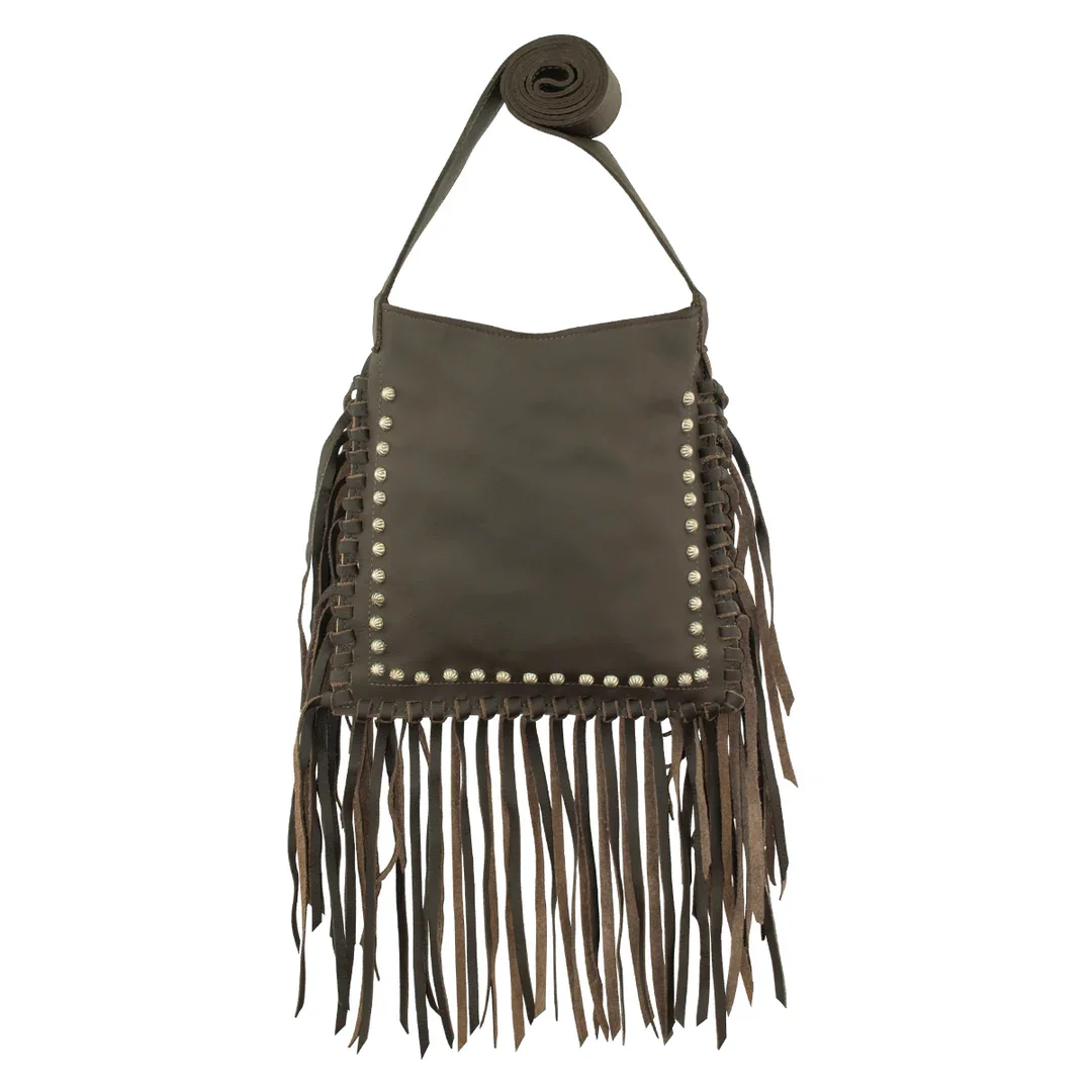 Real Cowhide Fur Fringe Leather Handmade Handbag Sling Fringe Bags Western Stylish Vintage Hair On Hide Bags For Women