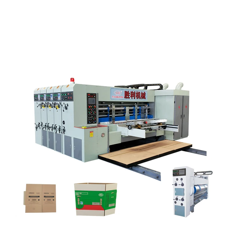 Full automatic 2 color carton printing slotting die cutting making machine
