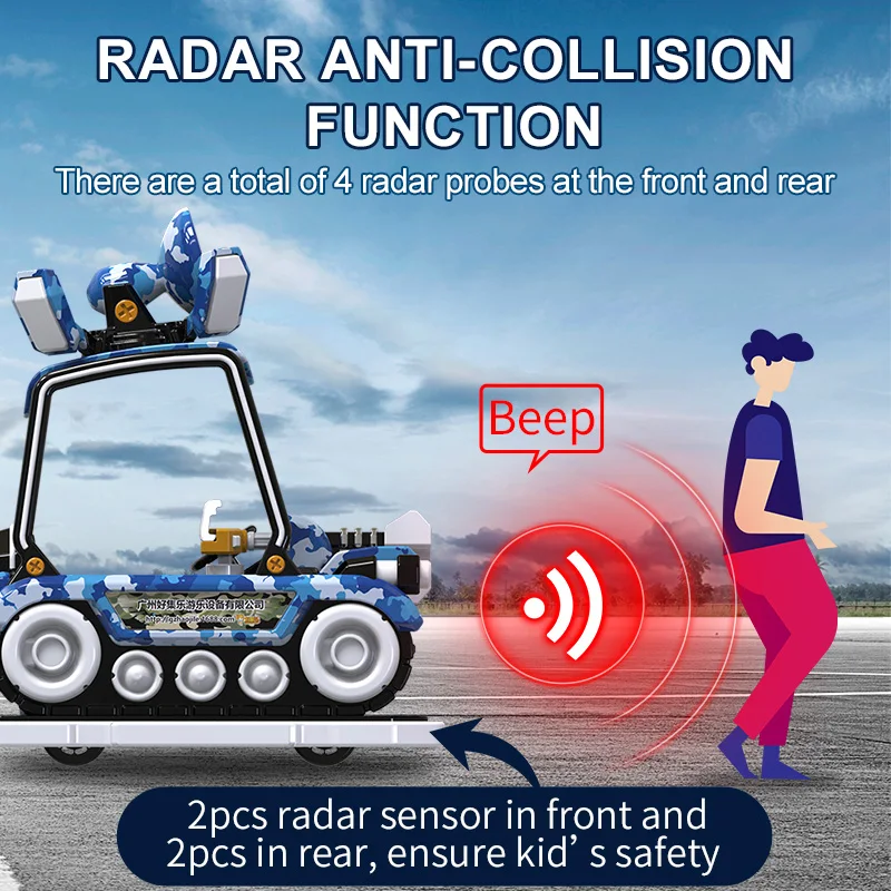 Outdoor and Indoor Kids Game Machine Ride Electric Bumper Car Battery Powered by Kiddie Factory Manufacturer for Amusement Park