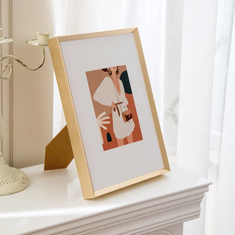 Factory Custom Aluminium Metal Photo Picture Frame Wall Decoration Table top Display High Quality