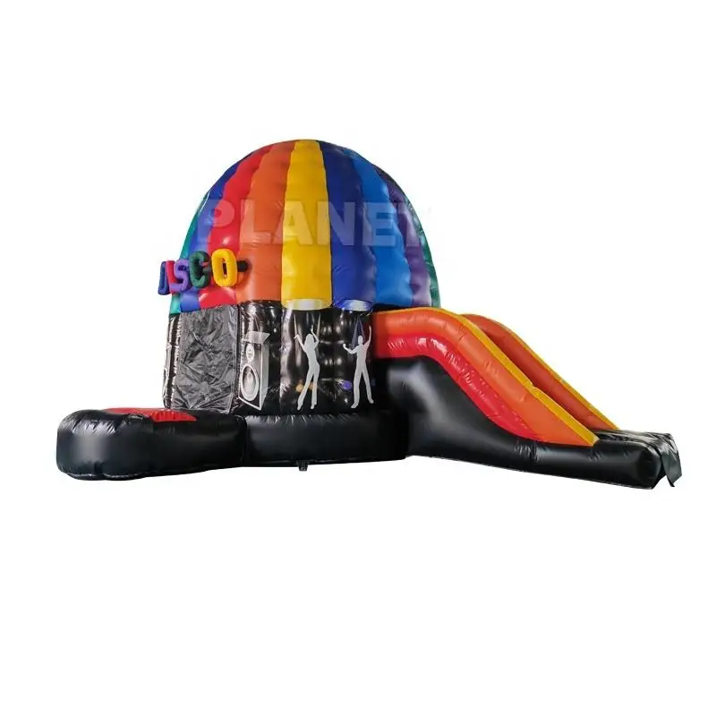 Black pop inflatable disco dome tent inflatable disco dome tent with slide inflatable disco dome jumper for sale