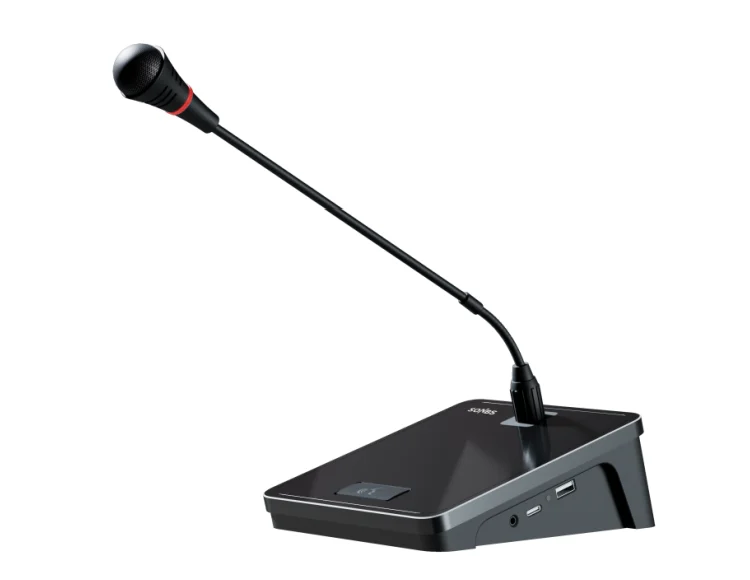 high end wired conference microphone network discussion gooseneck  hand to hand conference system