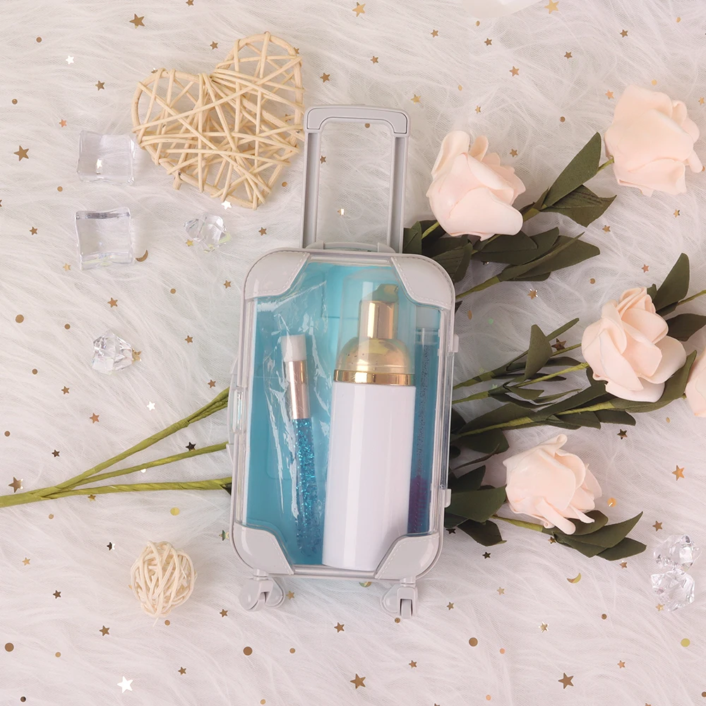 Custom Vegan Organic Lash Extensions Shampoo Aftercare Brushes Packaging Kit Foam Bottles Wholesale Private Label For Eyelash