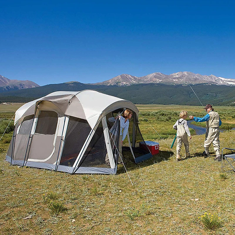 Палатка Glamping Family на 6 человек Большая водонепроницаемая палатка крыше для кемпинга открытом воздухе