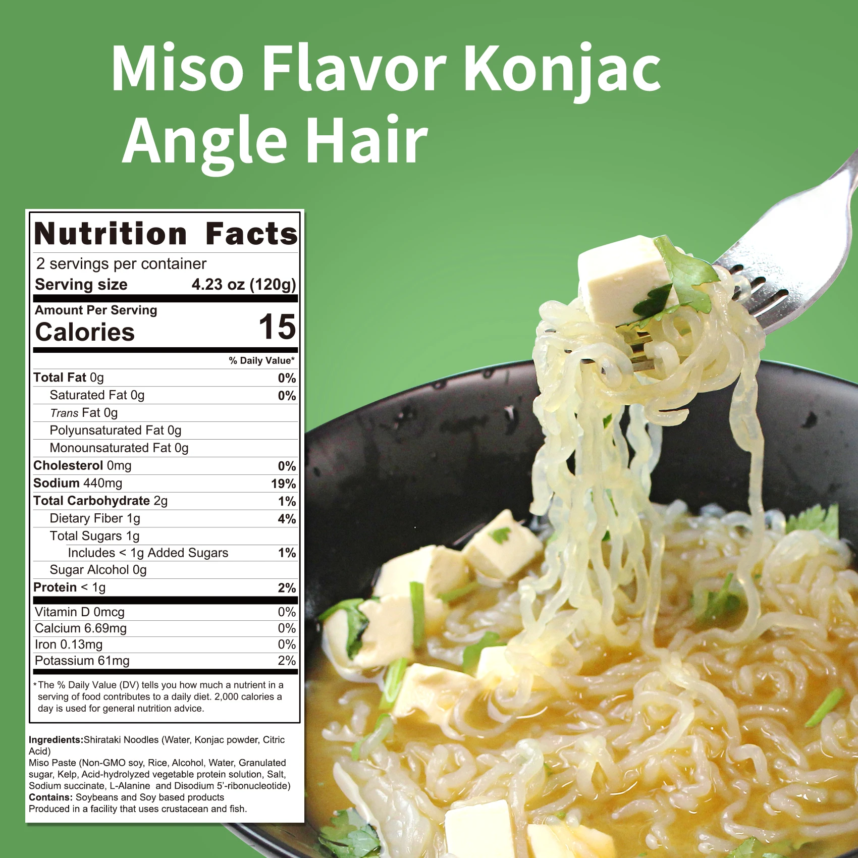 Wholesale Pack Paleo Friendly Vegan Noodles Plant-Based Miso Flavor Ramen Slim Konjac Pasta Spaghetti Form Hethstia