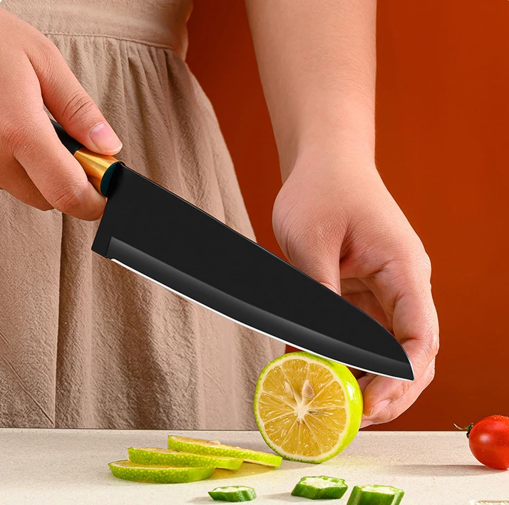 Набор кухонных ножей LT028 из нержавеющей стали комплект 3 антипригарных лезвий для фруктов