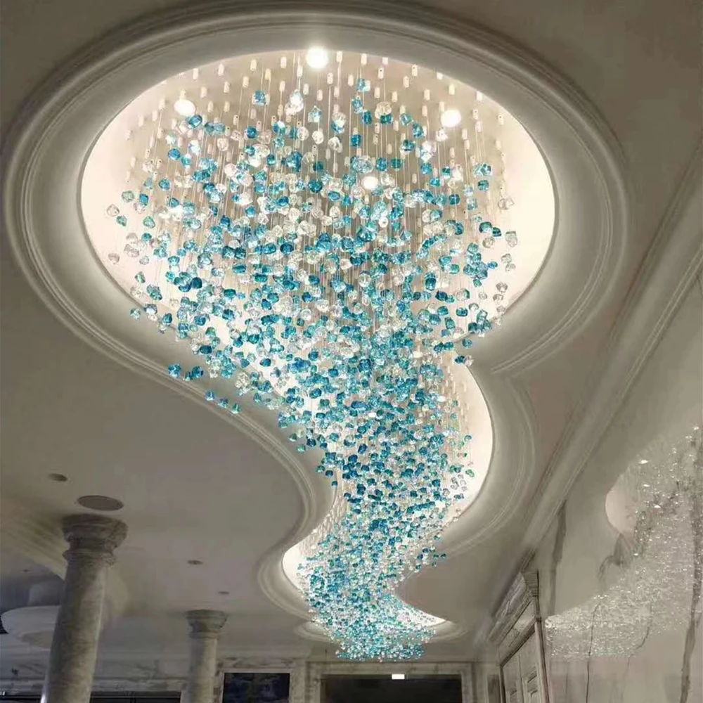 New Product Customized Indoor Project Lighting Hotel Lobby Villa Modern Crystal LED Chandelier