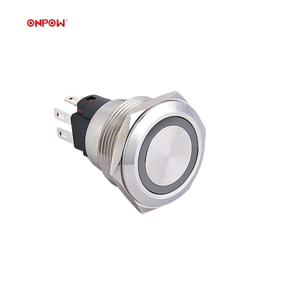 New products ! ONPOW61 19mm short body LED illuminated power symbol metal switch on off push button switch