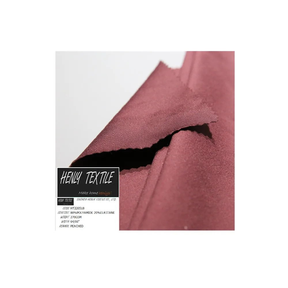 HT220518 SUPPLEX 80%POLYAMIDE 20%ELASTANE 270GSM KNITTED INTERLOCK FABRIC FOR LEGGING SHAPEWEAR