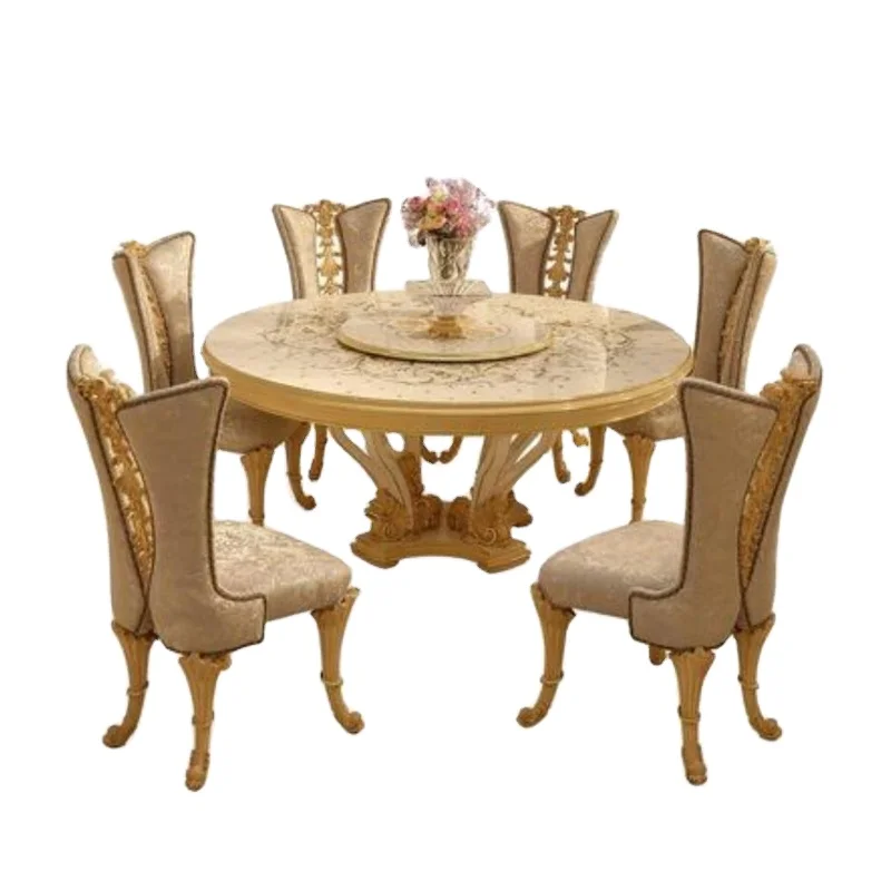 New arrival classical style Luxury Italian Baroque Style Palace Hand Carved Long Dining Table