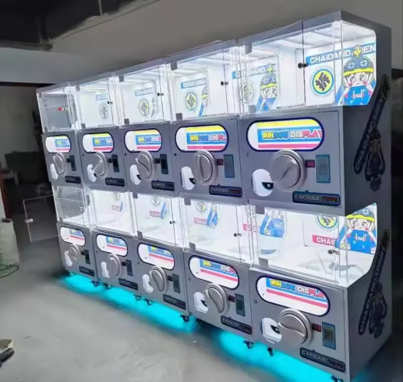 Hight Quality Electronic Coin Operated Double-layer Kids Gumball Capsule Gashapon Machine Toy Vending Machine