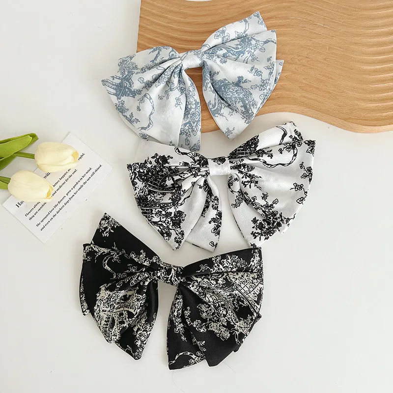 LRTOU Wholesale New Design American Women Hair Clips Hair Accessories Fashion Bows Floral Butterfly Spring Hair Clip