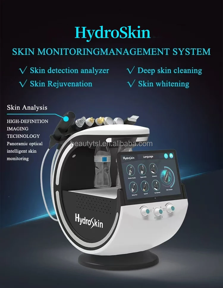 SPA10K High-definition Imaging Skin Monituring Analyzer Gold RF Anti-aging Skin Rejuvenation Hydra Microdermabrasion Machine 8.jpg