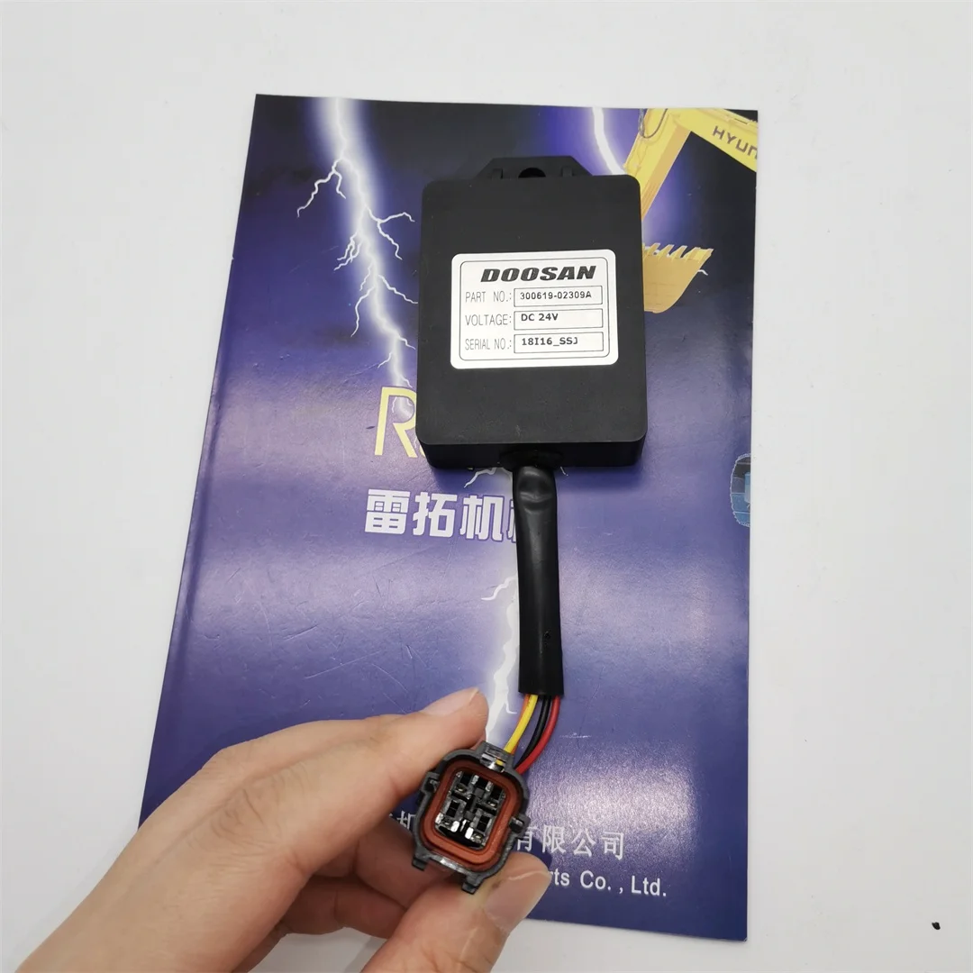 Original DX140 DX190 DX330 Excavator Parts 300619-02309A Electronic Timer Relay 300619-02309 30061902309