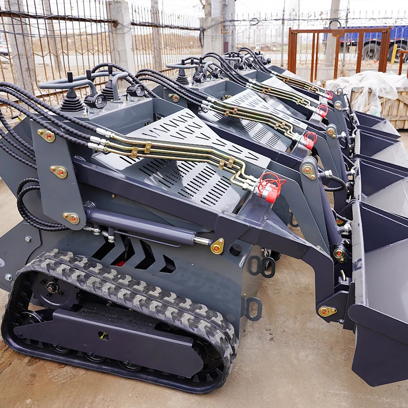 Cheap Diesel 350KG 450KG Earth-moving Handling Mini Skid Steer Loader snow cleaning Skid Steer Loader For Sales