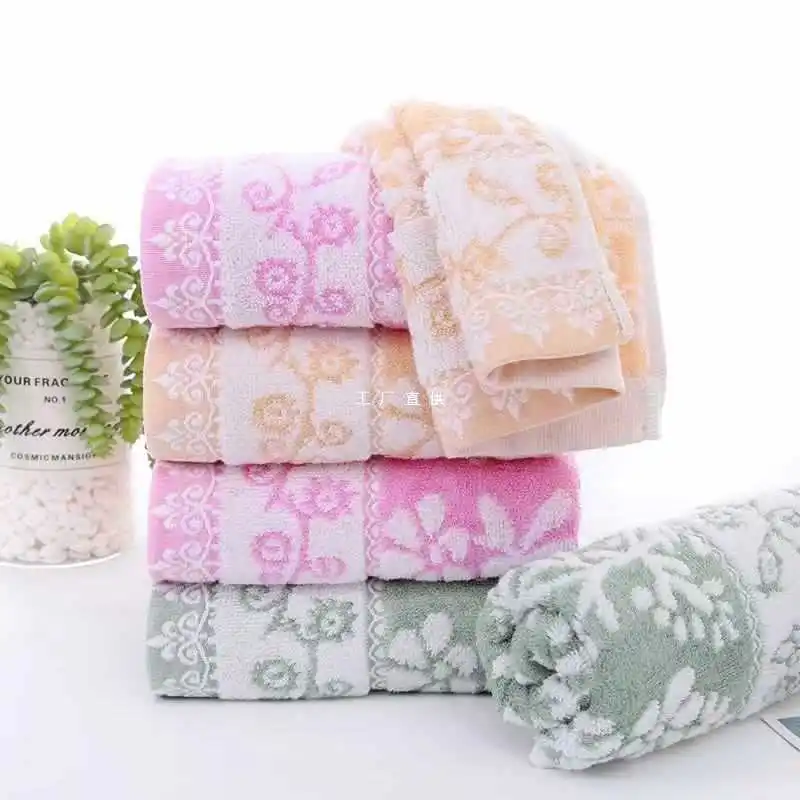 Custom Logo Face Hand Shower Towel Twistless Yarn Skincare Soft Absorbent Adult Jacquard Bamboo Bath Towel