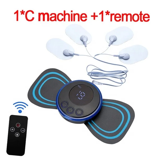 battery USB charger Pain Relief Body Muscle Stimulator Cervical Massage Sticker Mini Electric EMS Pulse Neck Massager