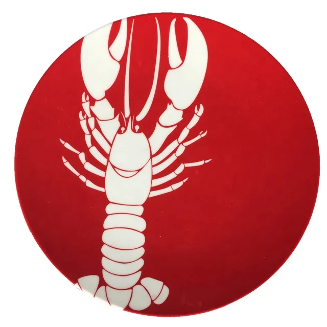 Animal design Crab& lobster printing restaurant seafood plate melamine dinner plate
