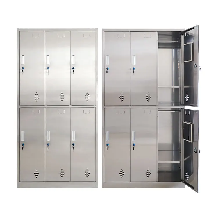iron school almirah 6 door hostel employes compartment europe home using clothes metal stainless cabinet steel storage lockers
