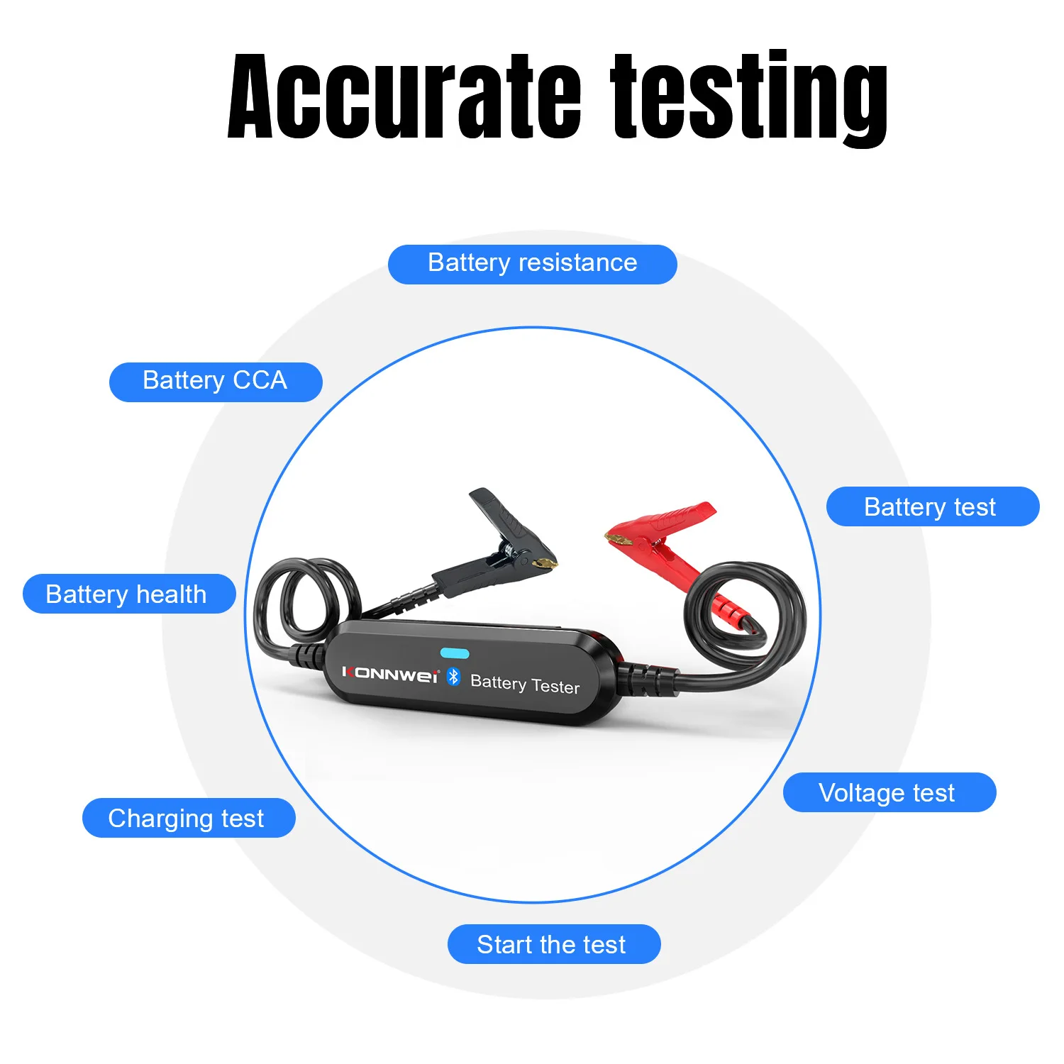 Hot sell 6V 12V Smart Bluetooth batteries capacity tester bluetooth wireless 12 volt battery monitor