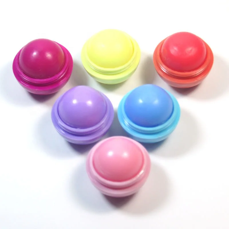 New Spot Wholesale Factory Direct Fruity Colored Ball Round Lipstick Oem Custom Lip Balm Ball