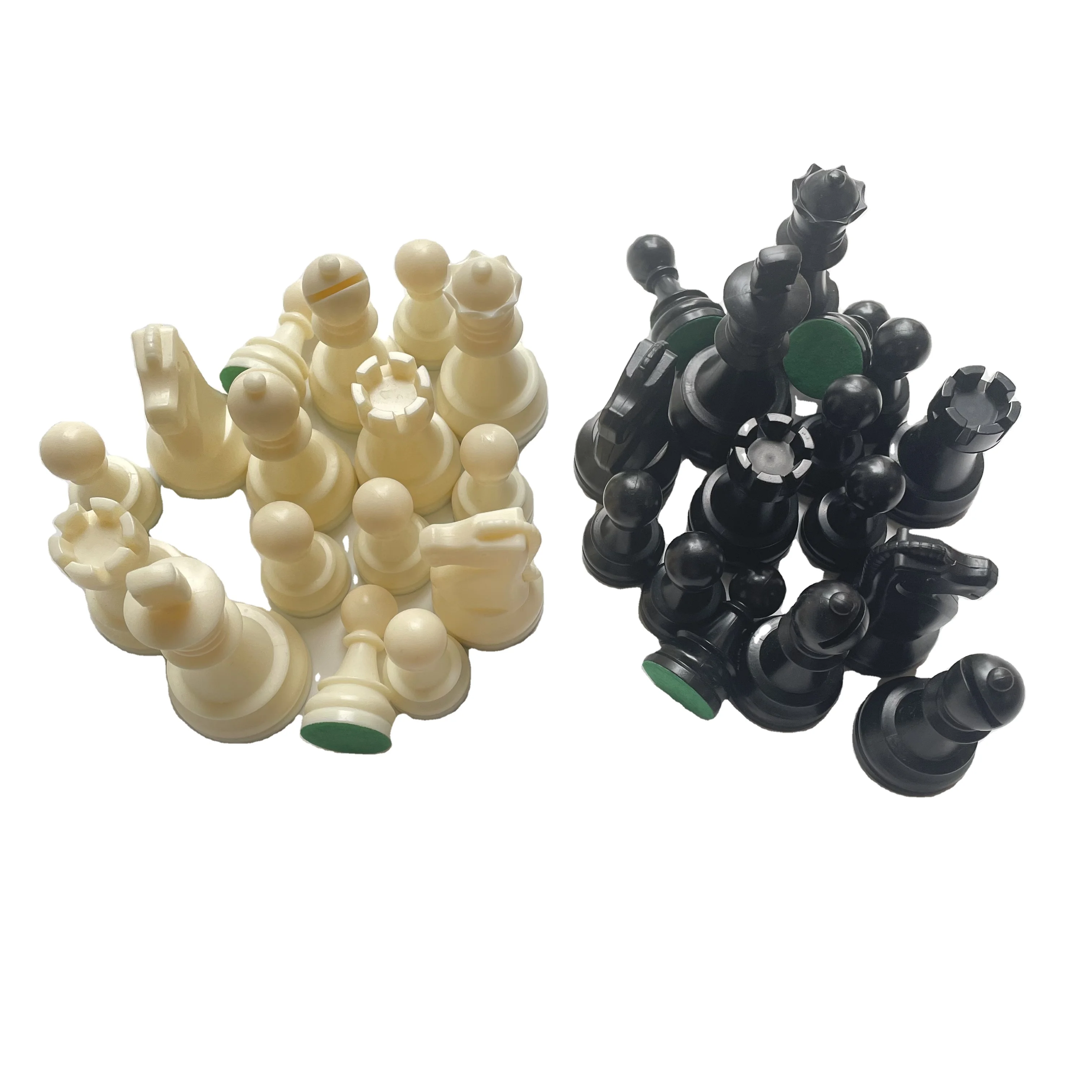 Customization New Plastic Chess Pieces King Height 85mm Portable International Chess Game Piece Set