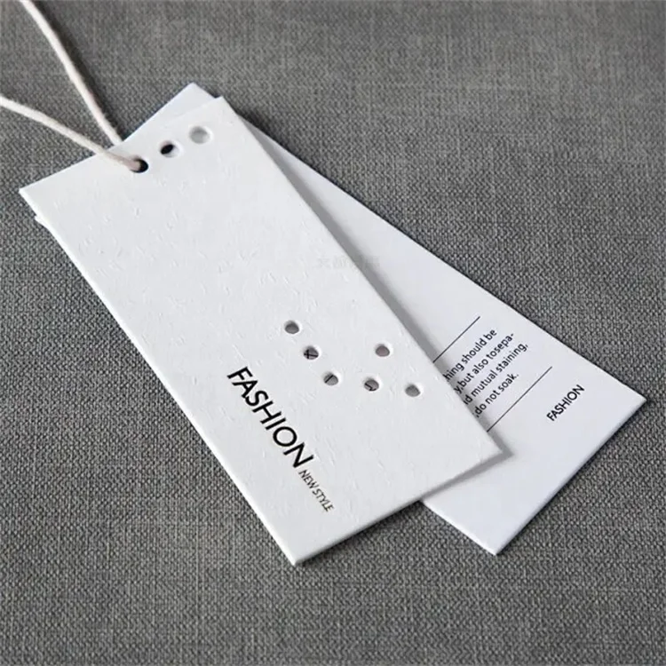 Printing Paper Custom Clothing Price Hang Clothing Label Plastic Tags For Garment