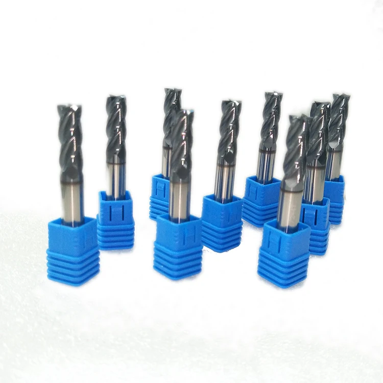 D12 tungsten carbide CNC 4F end mills