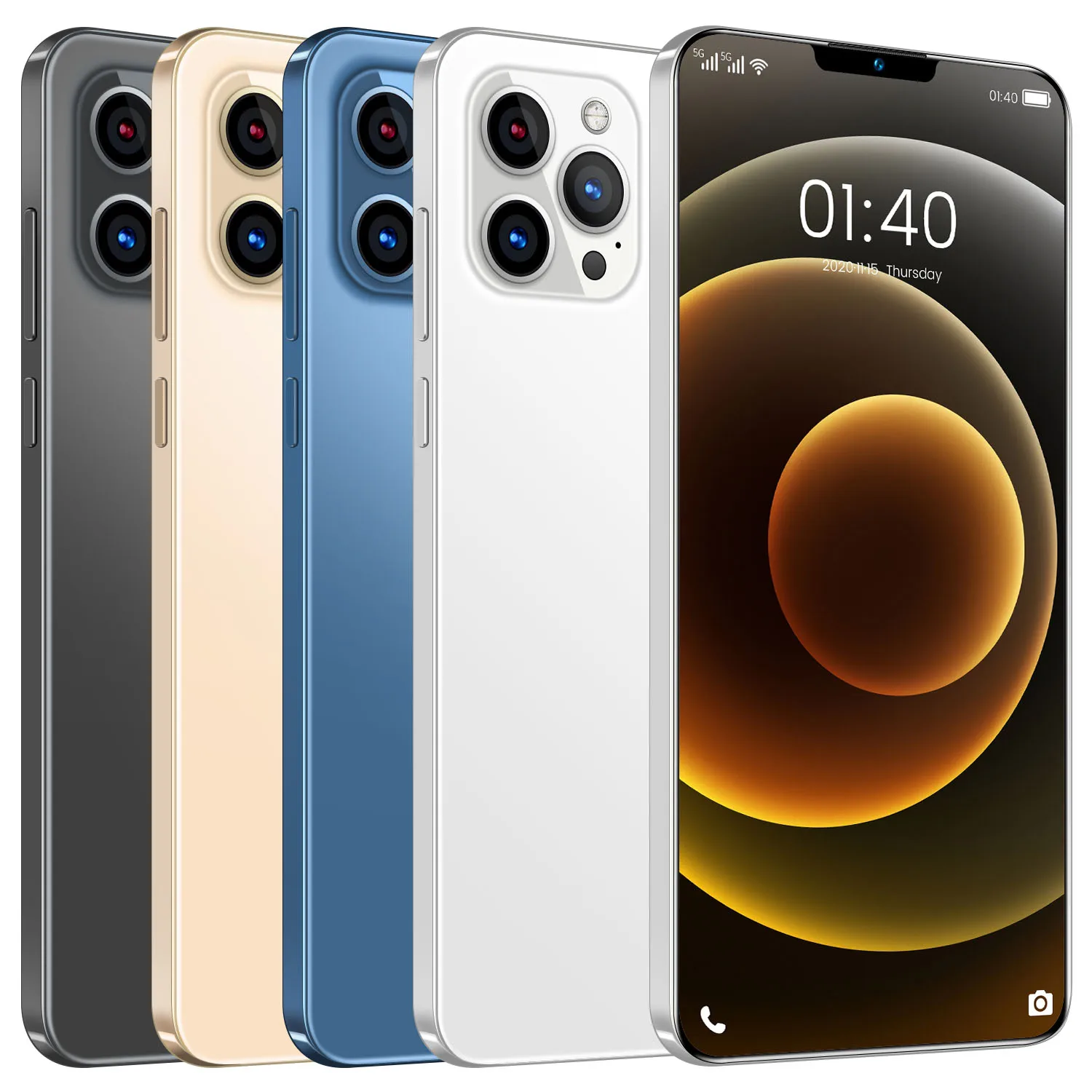 
Ultra-thin Phone12 Pro Max with 6.7-Inch Screen 12+512GB Large Memory Smartphone with Face Unlock 