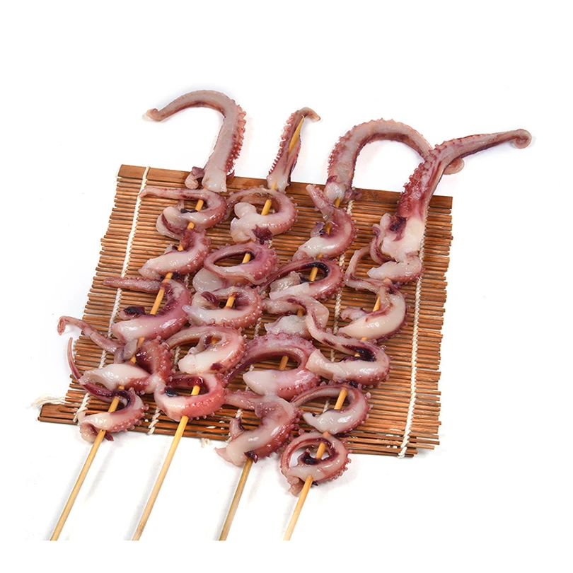 Hot frozen seafood skewers grilled squid skewer squid with skewer sticks