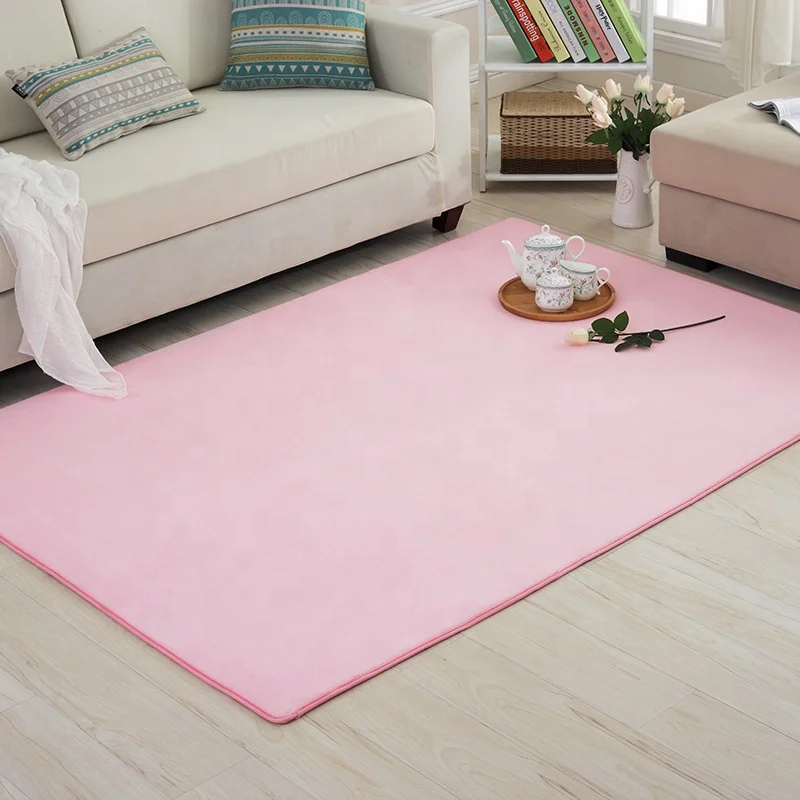 Home Decoration Kids Play Large Area Rug Shag Carpet Multi-Color Soft Tatami Mats Machine Made Coral Velvet Fluffy Rug Room