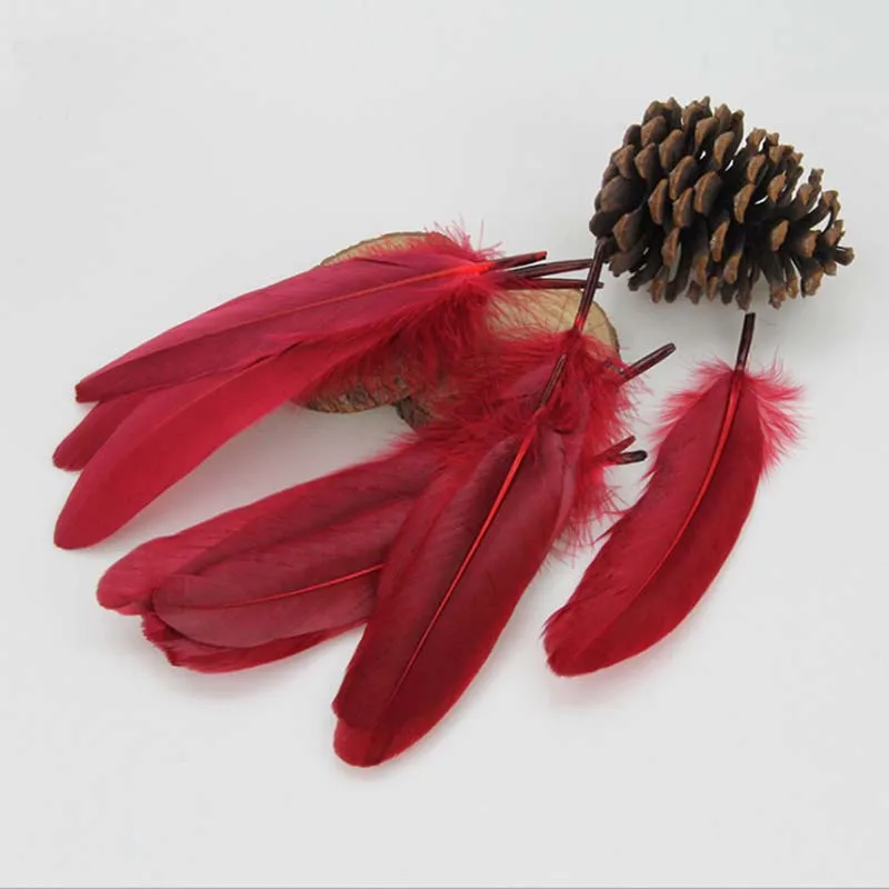 Пользовательские цвета окрашенная Гусь крыло гусиных перьев для поделок