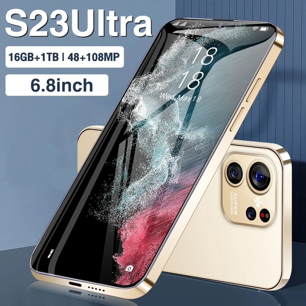 Tanga Hot Selling S23 Ultra Global Unlocked Cell Phone 7800mah Long Battery Life Mobile Phone 4G 5G Smart Phone Fast Ship