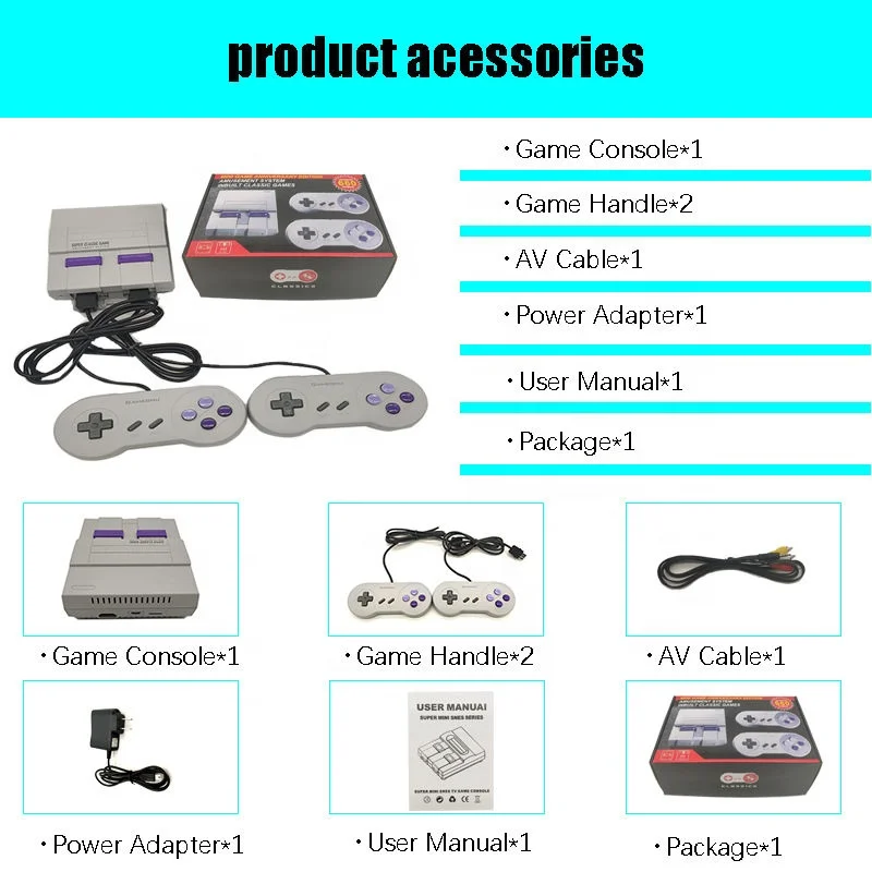 660 Games Retro Video Game Console Mini 8 bit Family TV Classic Gaming Console Support Wired Multi Players Gamestick