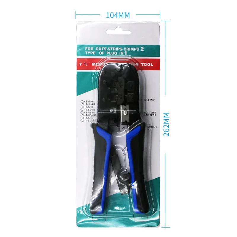 RJ45 Network Cable Tester RJ45 Crimp Tool Kit CAT5 CAT5e CAT6 Crimping Tool Kit Ethernet Crimper for RJ11/RJ12/RJ45 Connectors