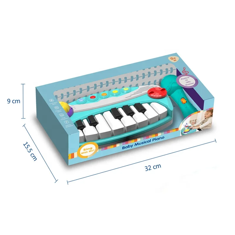 2024 New Early Education Electric Piano Keyboard Music Toy Educational Toy Baby Piano Toy With Microphone